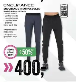 Sport Outlet ENDURANCE TRENINGSBUKSE tilbud