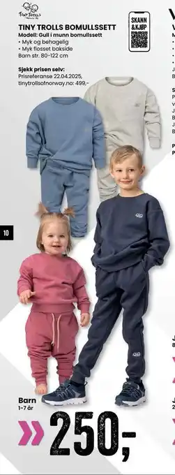 Sport Outlet TINY TROLLS BOMULLSSETT tilbud