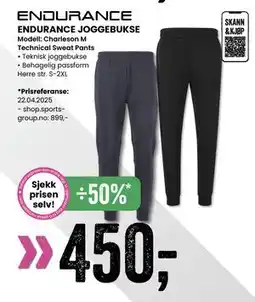 Sport Outlet ENDURANCE JOGGEBUKSE tilbud