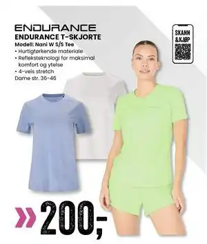 Sport Outlet ENDURANCE T-SKJORTE tilbud