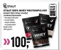 Sport Outlet STAUT 100% WHEY PROTEINPULVER tilbud