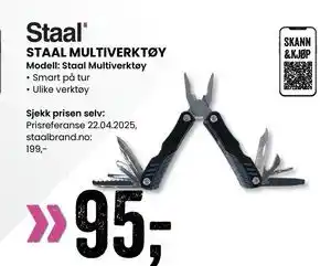 Sport Outlet STAAL MULTIVERKTØY tilbud