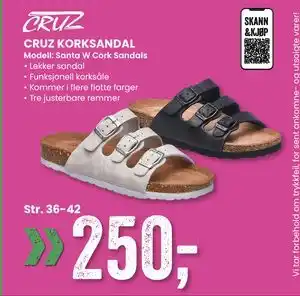 Sport Outlet CRUZ KORKSANDAL tilbud