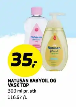Bunnpris NATUSAN BABYOIL OG VASP TOP tilbud
