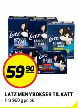 Bunnpris LATZ MENYBOKSER TIL KATT tilbud