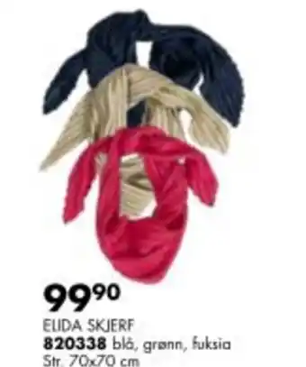 Sparkjøp ELIDA SKJERF 820338 blå, grønn, fuksia tilbud