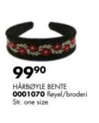 Sparkjøp HÅRBØYLE BENTE 0001070 Playel/broderi Str. one size tilbud
