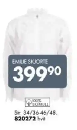 Sparkjøp EMILIE SKJORTE tilbud