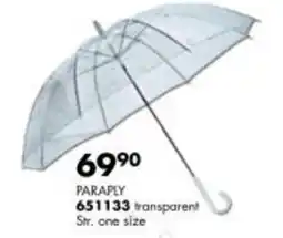 Sparkjøp PARAPLY 651133 transparent Str. one size tilbud