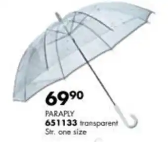 Sparkjøp PARAPLY 651133 transparent Str. one size tilbud