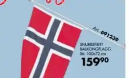 Sparkjøp SNURREFRITT BALKONGFLAGG St: tilbud