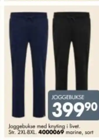 Sparkjøp Joggebukse med knyting i livet. tilbud