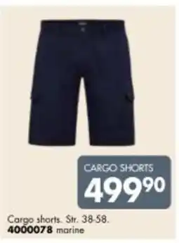 Sparkjøp Cargo shorts. Str. 38-58. 4000078 marine tilbud