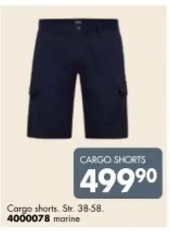 Sparkjøp Cargo shorts. Str. 38-58. 4000078 marine tilbud