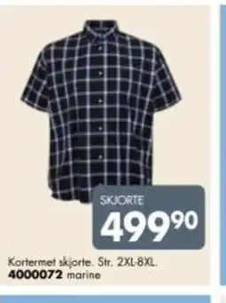 Sparkjøp Kortermet skjorte. Str. 2XL-8XL. 4000072 marine tilbud
