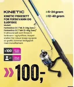 Sport Outlet Kinetic kinetic fiskesett for ferskvann og sjøfiske tilbud