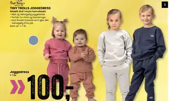 Sport Outlet TINY TROLLS JOGGEDRESS Modell: Gull i munn bomullssett • Myk og behagelig joggedress • Perfekt for fritid og barnehage. tilbud