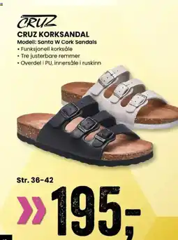 Sport Outlet CRUZ KORKSANDAL tilbud