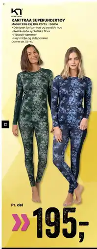 Sport Outlet KARI TRAA SUPERUNDERTØY Modell: Ellie LS/ Ellie Pants - Dame tilbud