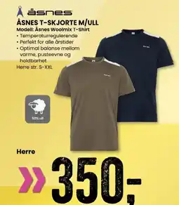 Sport Outlet ÅSNES T-SKJORTE M/ULL Modell: Åsnes Woolmix T-Shirt Temperaturregulerende tilbud
