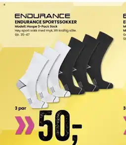 Sport Outlet ENDURANCE SPORTSSOKKER Modell: Hoope 3-Pack Sock tilbud