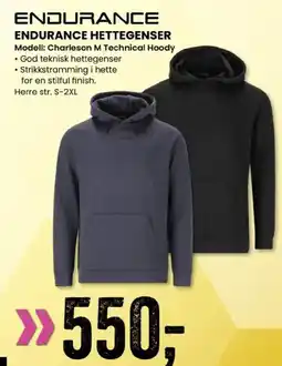 Sport Outlet ENDURANCE HETTEGENSER Modell: Charleson M Technical Hoody tilbud