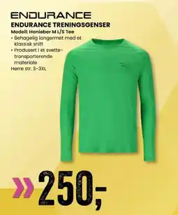 Sport Outlet ENDURANCE TRENINGSGENSER Modell: Hanieber M L/S Tee tilbud