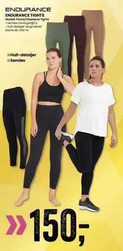 Sport Outlet ENDURANCE TIGHTS Modell: Flame/Floweena Tights tilbud