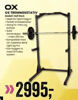 Sport Outlet OX TRENINGSSTATIV Modell: Half Rack tilbud