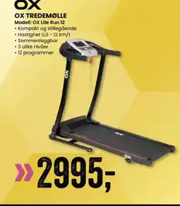 Sport Outlet OX TREDEMØLLE Modell: OX Lite Run 12 tilbud
