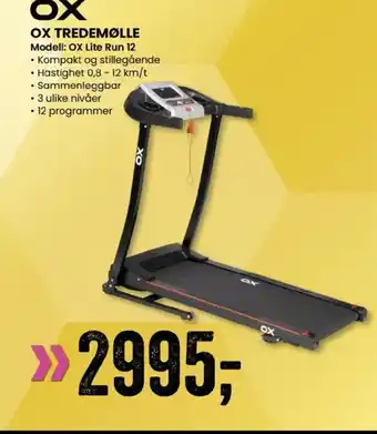 Sport Outlet OX TREDEMØLLE Modell: OX Lite Run 12 tilbud
