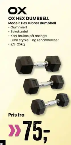 Sport Outlet OX HEX DUMBBELL tilbud