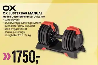 Sport Outlet OX JUSTERBAR MANUAL tilbud