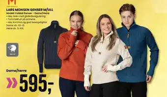 Sport Outlet LARS MONSEN GENSER M/ULL Modell: Folldal Genser - Dame/Herre tilbud