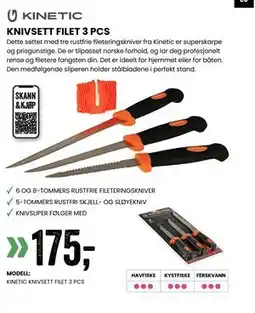 Sport Outlet KNIVSETT FILET 3 PCS tilbud