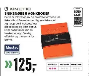 Sport Outlet SNIKSNØRE 6 AGNKROKER tilbud