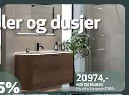 Flisekompaniet INZO 120 BRUN EIK tilbud