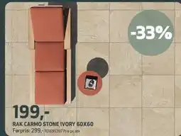 Flisekompaniet RAK CARMO STONE IVORY 60X60 tilbud