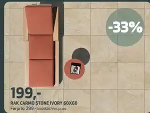 Flisekompaniet RAK CARMO STONE IVORY 60X60 tilbud