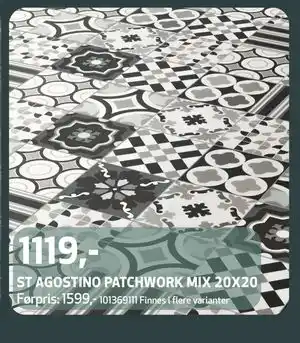 Flisekompaniet ST AGOSTINO PATCHWORK MIX 20X20 tilbud