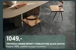 Flisekompaniet PROVENZA UNIQUE INFINITY COBBLESTONE, BLACK 60X120 tilbud