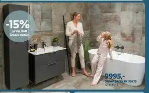 Flisekompaniet 15% på VAL BAD Groove møbler tilbud