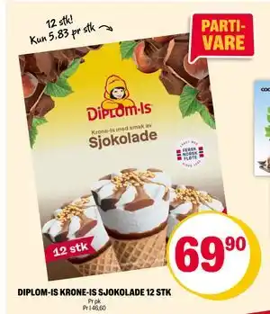 Coop Extra DIPLOM-IS KRONE-IS SJOKOLADE 12 STK tilbud