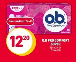 Coop Extra O.B PRO COMFORT SUPER tilbud