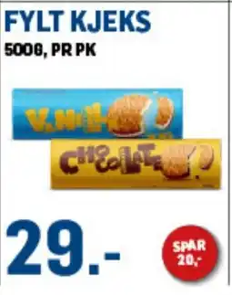 Price Lagerbutikk Fylt kjeks tilbud
