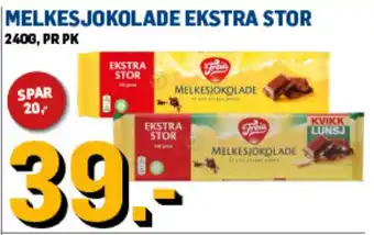 Price Lagerbutikk Melkesjokolade ekstra stor tilbud