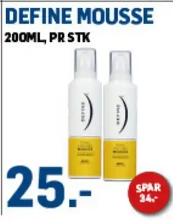Price Lagerbutikk DEFINE mousse tilbud
