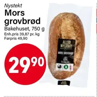 Nærbutikken BAKEHUSET Mors grovbrød tilbud