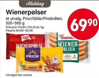 Nærbutikken Wienerpølser tilbud
