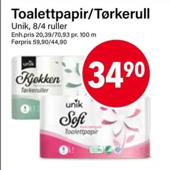 Nærbutikken Toalettpapir/Tørkerull tilbud